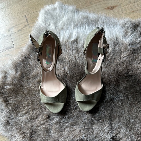 Daisy Street Heeled Sandal - Khaki Green - Western Buckle - US 10 (UK 8) - Picture 4 of 5